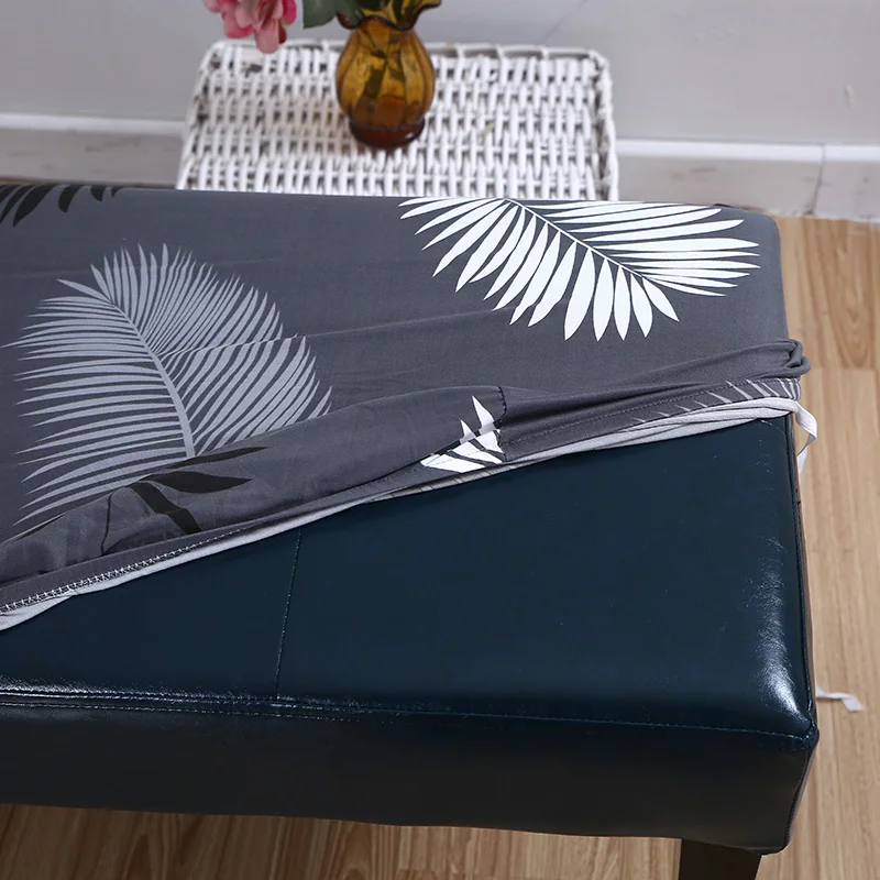 Чехол для скамьи с принтом эластичное моющееся пляжное покрытие диван защита от