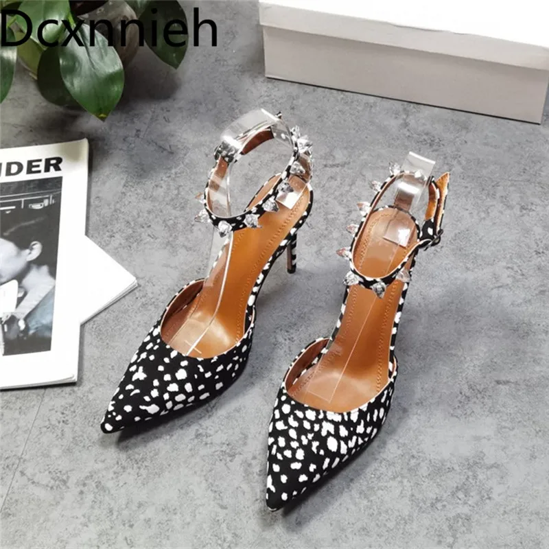 

Summer New Women Shoes High Heels Crystal Buckle Strap Pumps Designer Sexy Party Dress Shoes Woman Zapatillas Mujer 2021