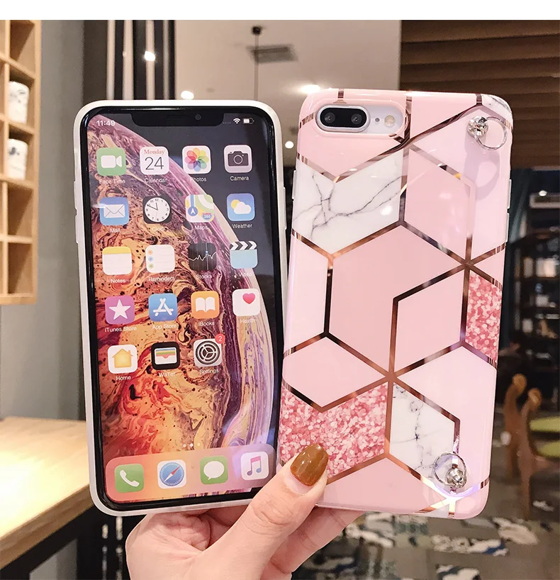 Разноцветный чехол для телефона с длинной цепочкой и ожерельем для iPhone 11 PRO XS MAX XR X 8 6 plus samsung S10 S9 S8 Plus