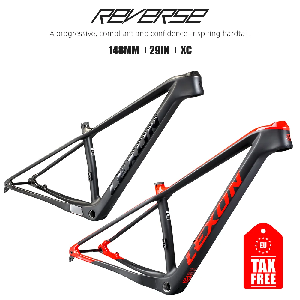 

2022 Light Lexon Carbon Frame 29er Plus Mountain Bike Framesets 148*12mm Thru Axle MTB 15/17/19inch BSA Cycling Accessories