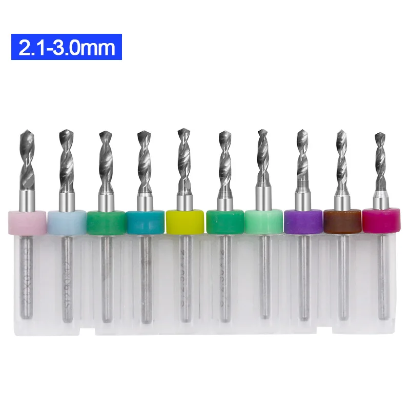 10pcs 2.1-3.0mm 0,1-3,0 мм Печатная плата карбидные сверла микро сверла CNC PCB Twist Dril - Цвет: 10pcs 2.1-3.0mm