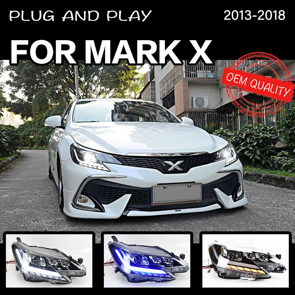 

Car Styling for Toyota Reiz Mark X 2013-2017 Head lamp LED Headlight LED Dual Projector Headlights Replacement