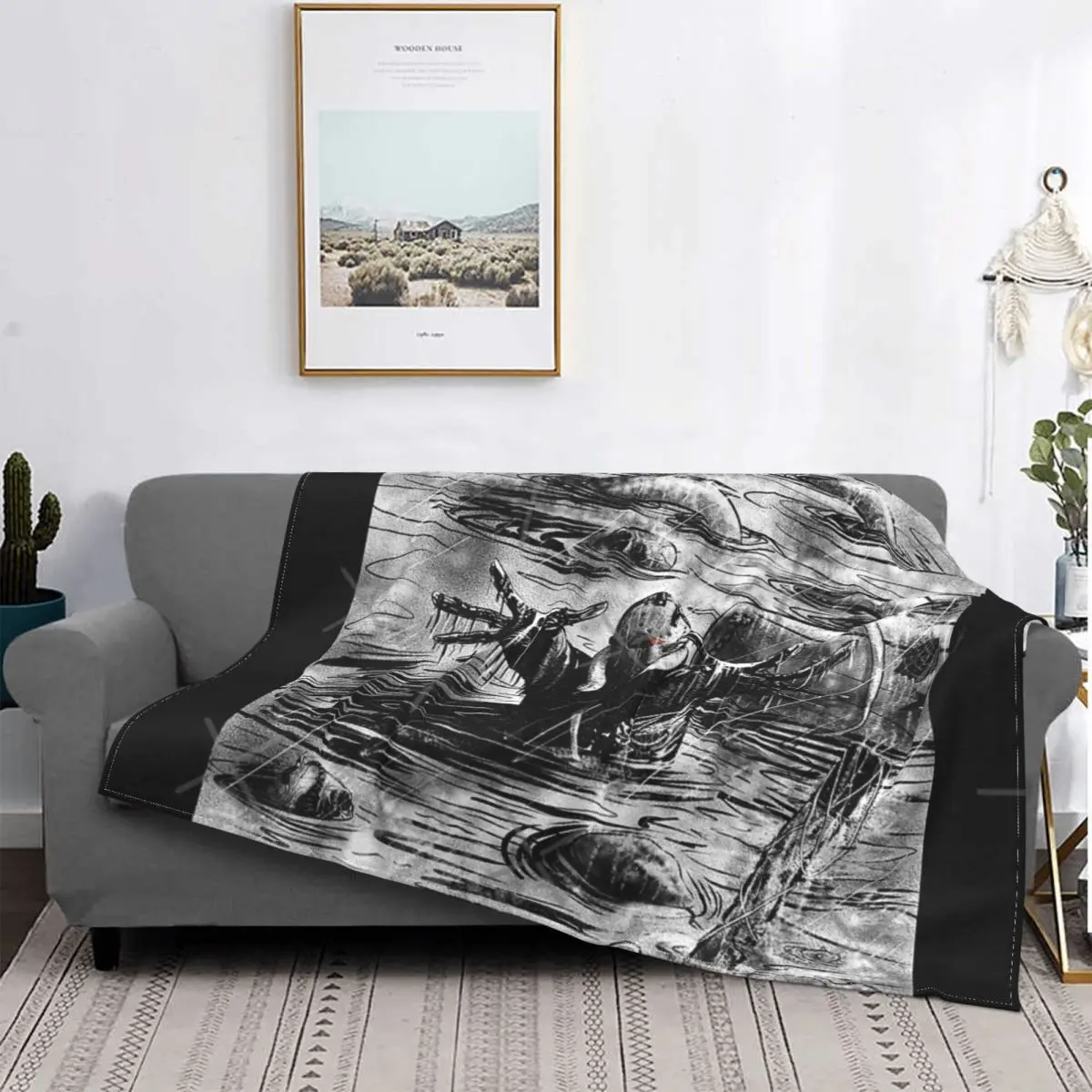 

Jason Hugs-Manta a quadros para la cama, manta Kawaii para playa, pickick