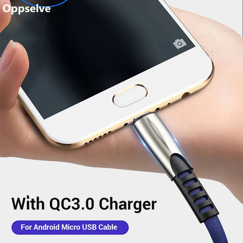Oppselve кабель Micro USB 3 0 A для быстрой зарядки 1 м 2 мобильного телефона samsung Xiaomi Android