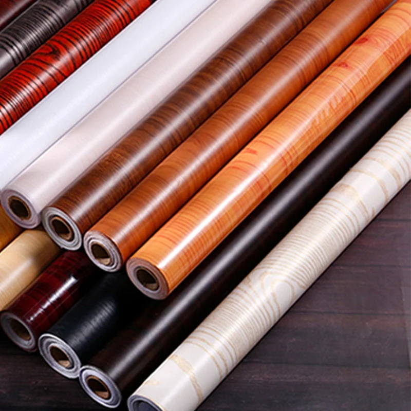 

40cm 61cm Walnut Wood Wallpaper Wood Grain Shlef Liner Self Adhesive Film Decorative Wall Covering Shelf Drawer Liner Cabinet