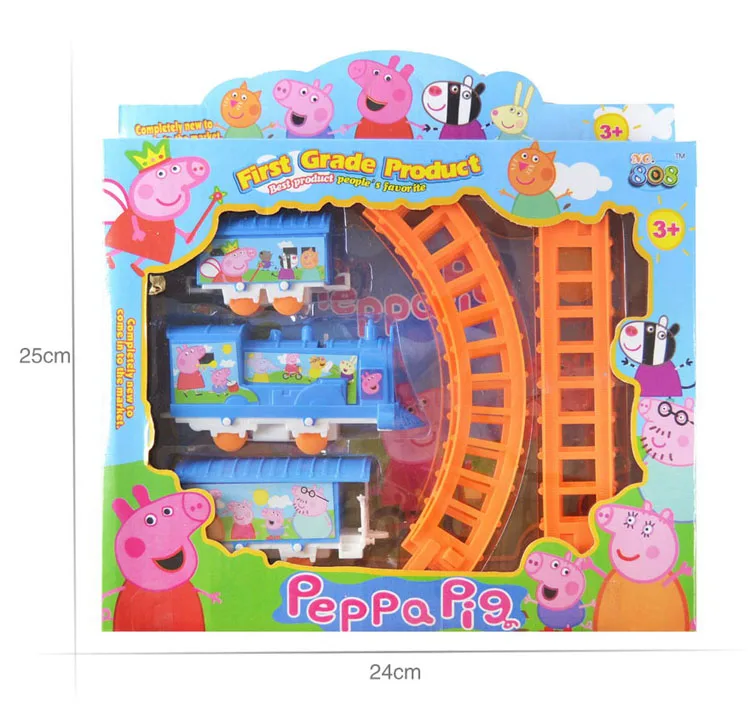Электропоезд Свинка Пеппа электрический вагон семейная игровая площадка для