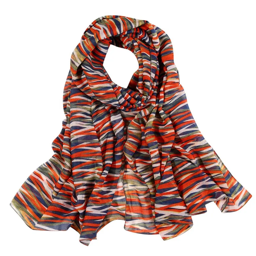 Женские новейшие модные шали с принтом лотоса Длинный мягкий шарф Дамская