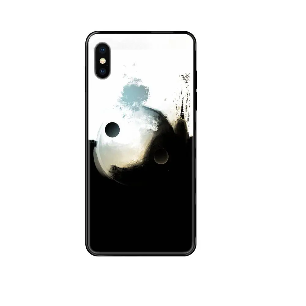Гранж Инь Янь для iPhone 11 12 Pro Max Plus X XS XR 8 7 6S SE 5 5C 5S 2020 Черный Мягкий Топ популярный