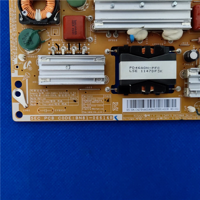 Good test for Samsung BN44-00458A=BN44-00458B UE46D6000 UE37D6500 UE40D6100 power supply board UE46D5500 UE46D5560 UE46D6100