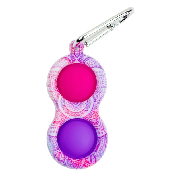Jual Grosir 100 Buah Fidget Sederhana Lesung Pipi Mainan Mini Anti-stres Mendorong POP Gelembung Sensorik Mainan Lesung Pipi Gantungan Kunci Tangan Gelisah Mainan Untuk Anak-anak