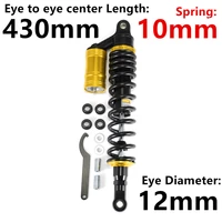 430mm spring 10mm rear suspension air shock absorber round head for motorcycle atv quad scooter bumper d20