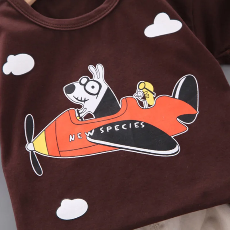 

New Summer Children Boys Cartoon Clothing Baby Girls Sports T Shirt Shorts 2Pcs/sets Kid Infant Clothes Toddler Cotton Tracksuit