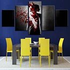 Печатные модульные абстрактные картины картина холст 5 Панель лепестками женские рамки живопись для Спальня Гостиная домашний Декор стены искусства Декор