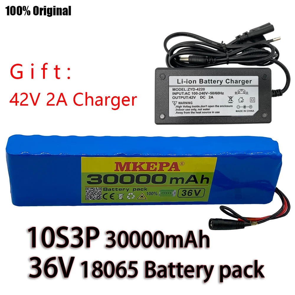 

10S3P 36Vbattery ebike battery pack18650lithium ion battery 500W high power and large capacity42Vmotorcycle scooter+free charger