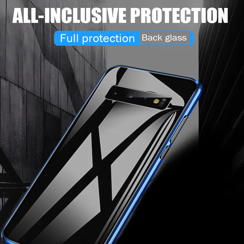 Магнитная Адсорбция противоударный чехол для samsung Galaxy A50 A70 A40 A20 A10 A30 A7 S8 S9 S10e Примечание 10 9 8 Plus кейс на заднюю панель