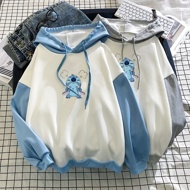 

Cute Stitch Printing Harajuku Tops Aesthetic Hoodies Winter Korean Style Clothes Women Sweatshirt Long Sleeve Hoodie Streetwear