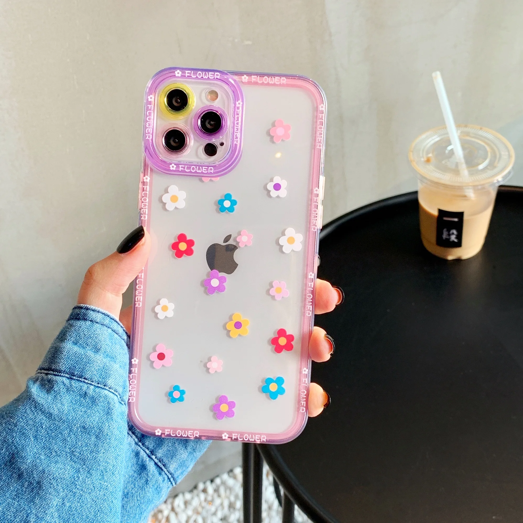 Прозрачный чехол для телефона с маргаритками и цветами iPhone 13 12 11 Pro Max XS XR X 7 8 Plus