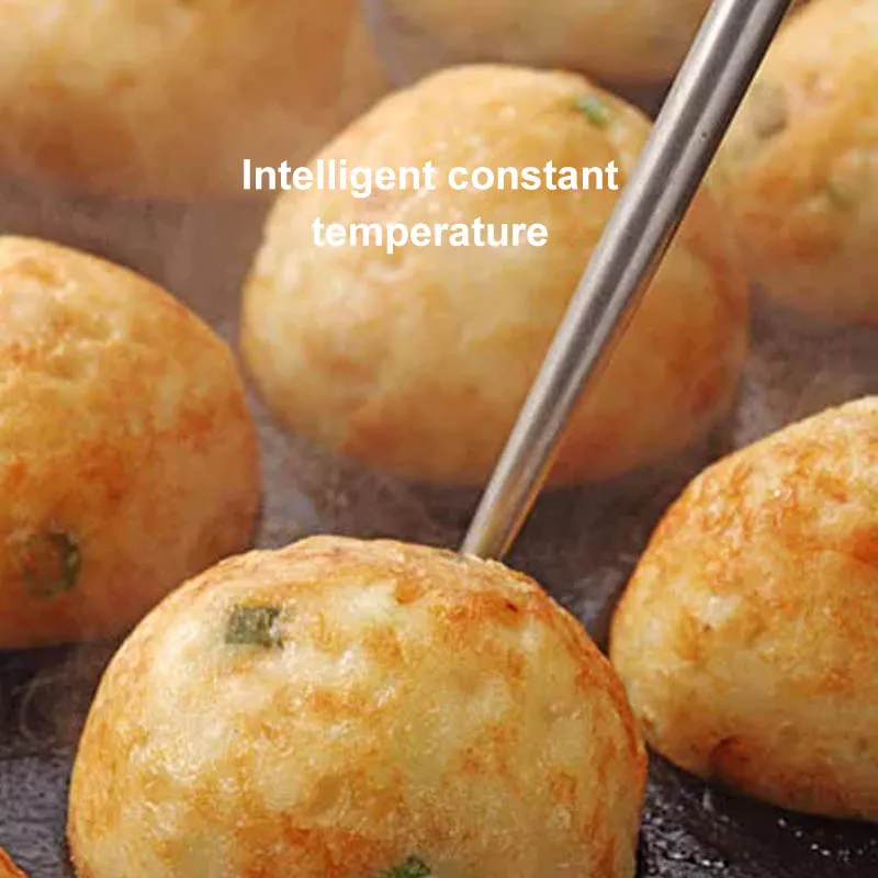 

Octopus Ball Maker Takoyaki Baking Pan Electric Taiyaki Machine Sausage Hotdog Eggs Omelette Grill Japanese Fish-Shape Cake Oven