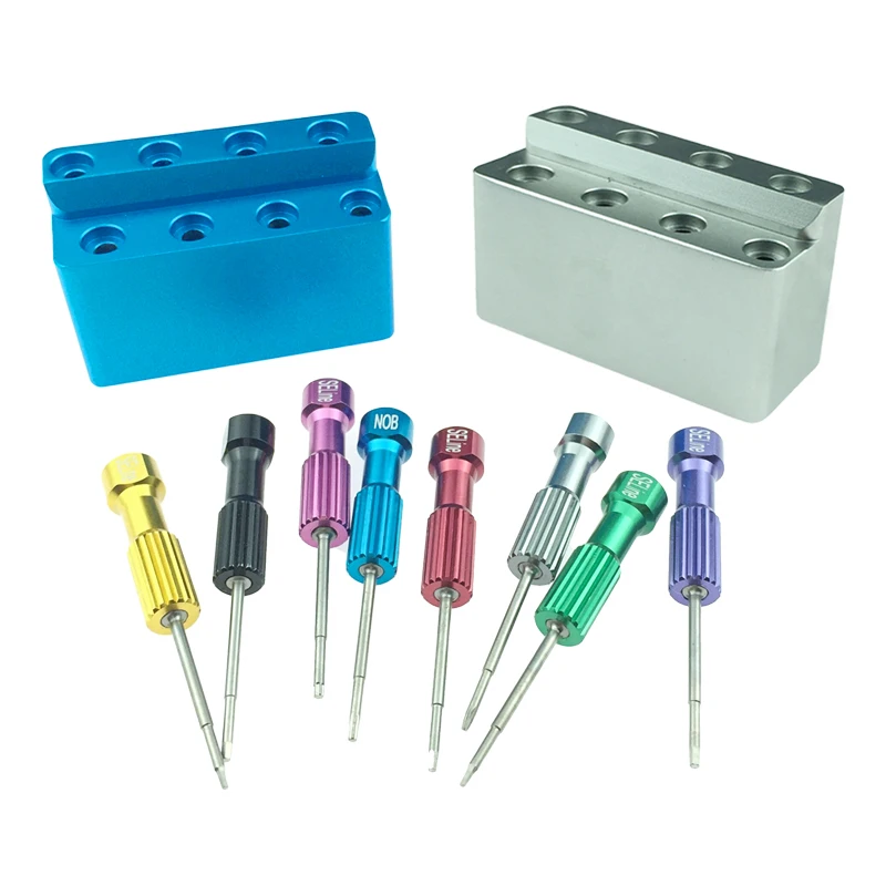 Destornillador de sistema de implante Dental médico, herramienta General, juego de destornilladores, 8 piezas con caja de soporte de acero