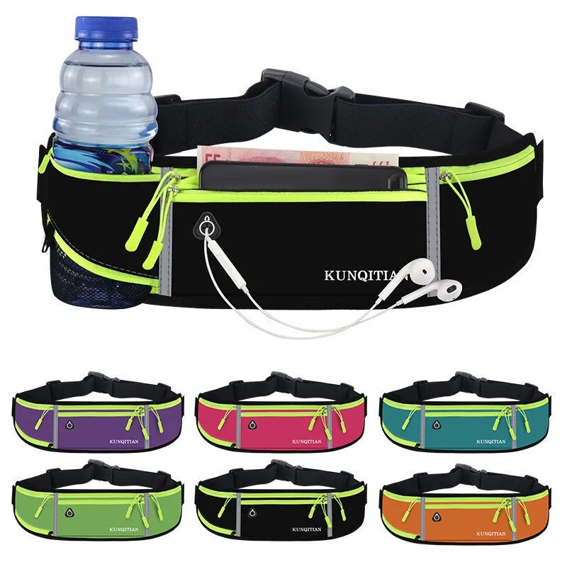 

New Sports Running Waist Bag Men's And Women's Multifunctional Ultra Thin Invisible Waterproof Kettle Bag Outdoor Marathon Belt