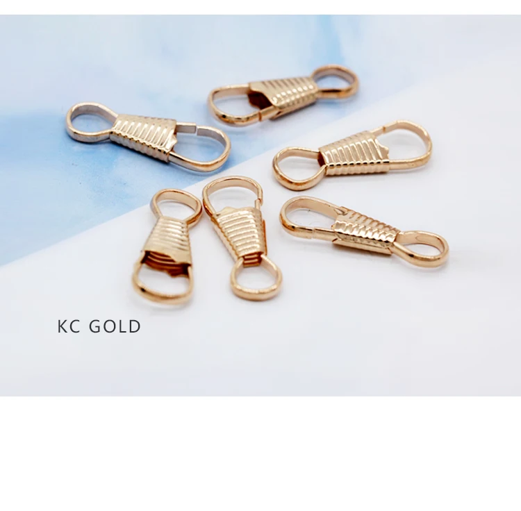 kc gold 20p 25 мм Серебрянное золото омаровый триггер застежка клип сумка брелок Крюк поиск автомобиля брелок для ключей в виде пояса ювелирных изделий застежка для шнура - Цвет: kc gold