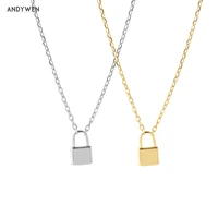 andywen 925 sterling silver key pendant locker long chain small tiny fashion fine jewelry 2021 wedding jewelry gift