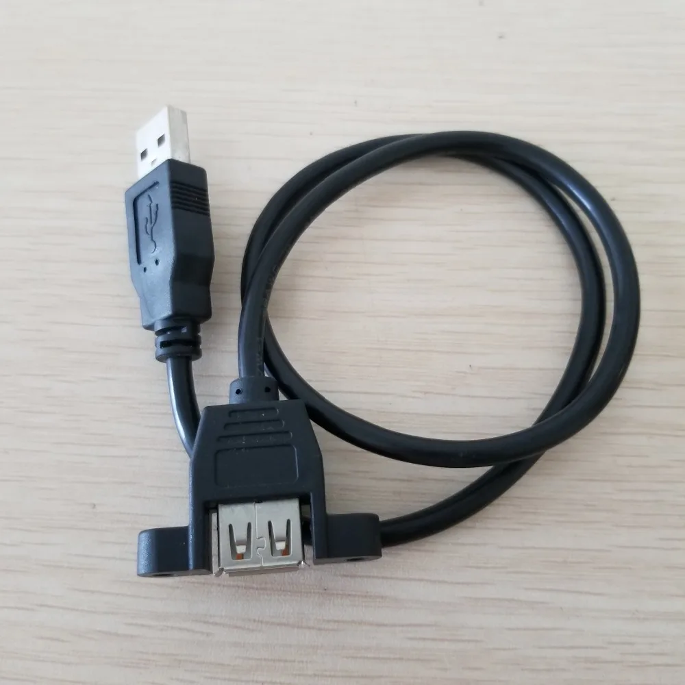 50 см винтовой блокировочный панельный кронштейн USB 2 0 Тип A штекер гнездо