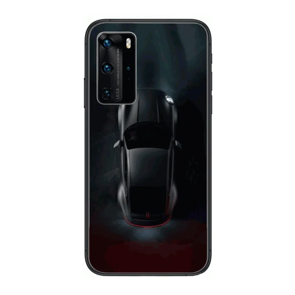 

High-end phone case custom Porsche Phone Case For Huawei P 40 30 20 10 Lite Smart Z Pro Black Etui Coque Painting Hoesjes co
