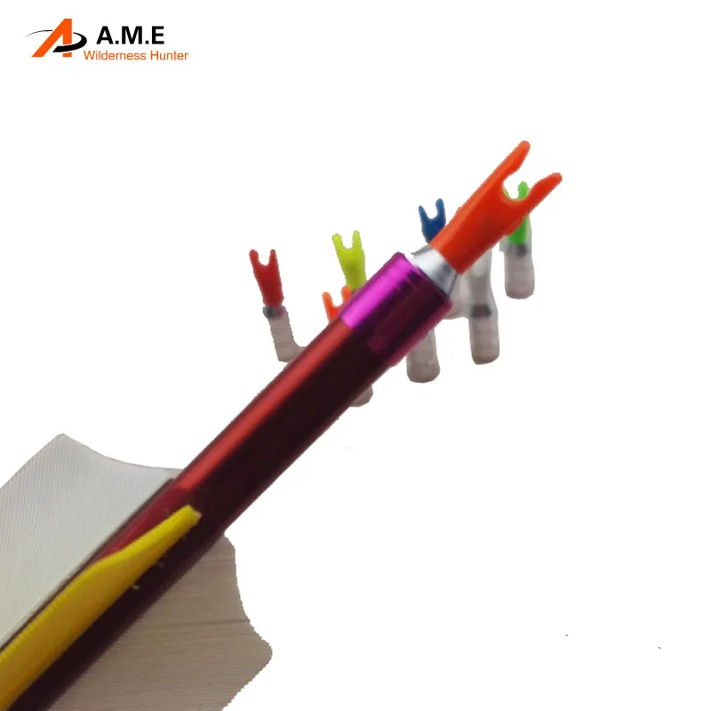 12 компл./лот Алюминий шпилька в виде стрелки и Пластик Pin НОК для I.D 6 2 мм