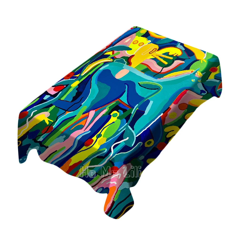 

Mike Perry Artwork Abstract Tablecloth Indoor And Outdoor Art Decoration