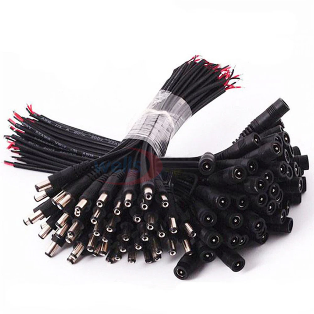 Новинка 50 шт. гнездовой/гнездовой разъем постоянного тока 5 5x2 1 проводной