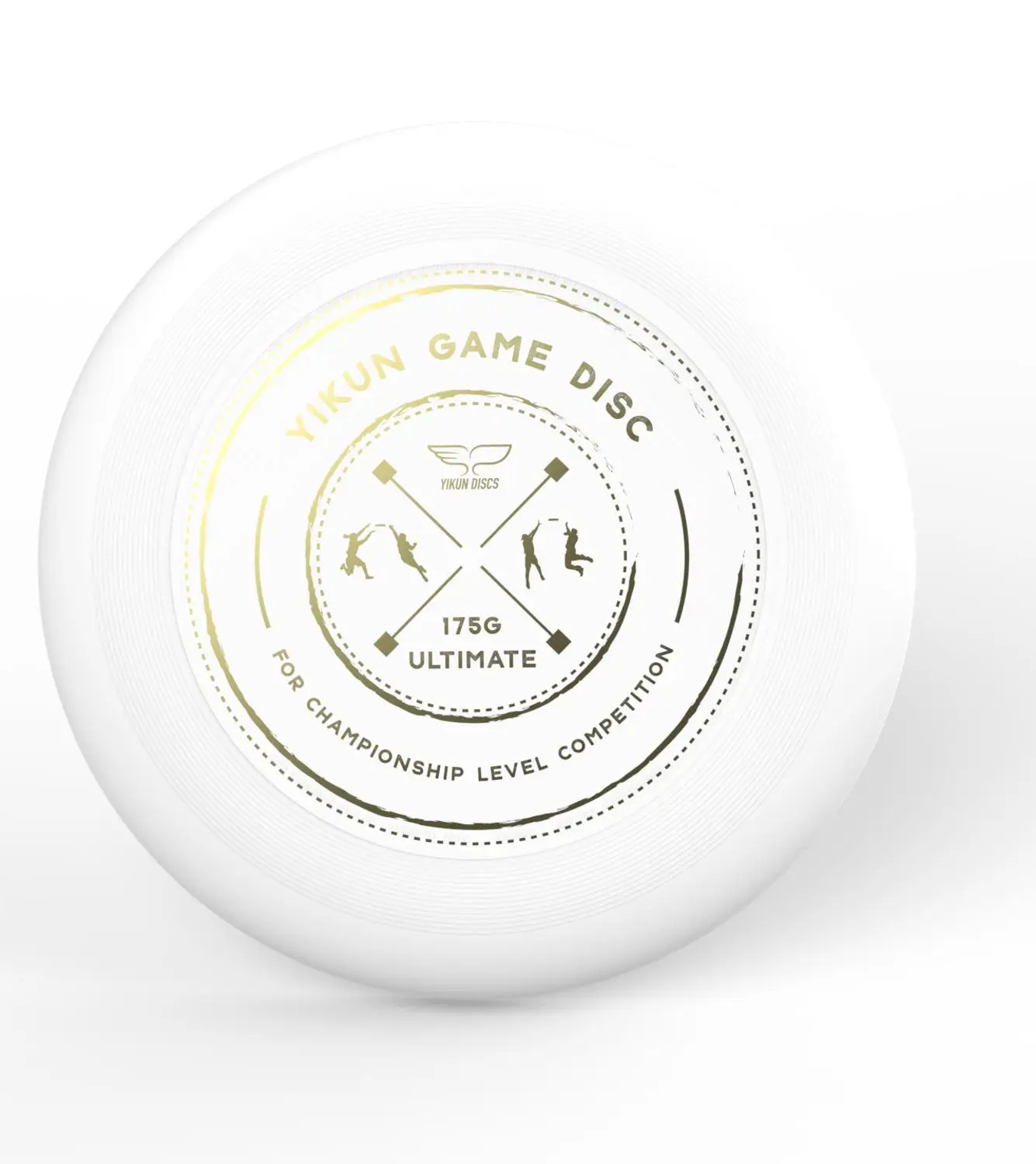 YIKUN диски, одобренный WFDF, 175g, профессиональный FlyingDisc Ultimate Disc UltiPro GameDisc - Цвет: White-Gold