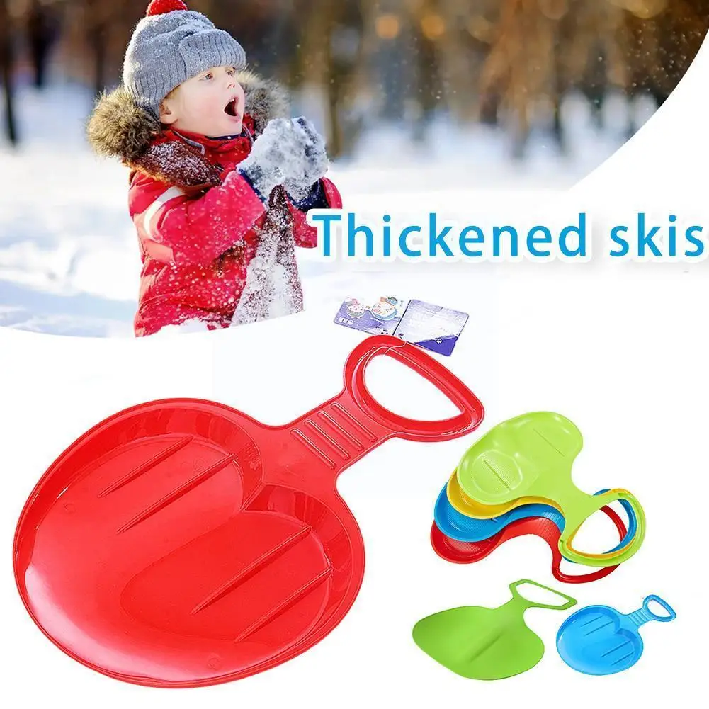 

1Pcs Thicken Kids Adult Sled Ski Board Sleigh Outdoor Random Plastic Board Boards Slider Color Luge Sport Sand G9X5