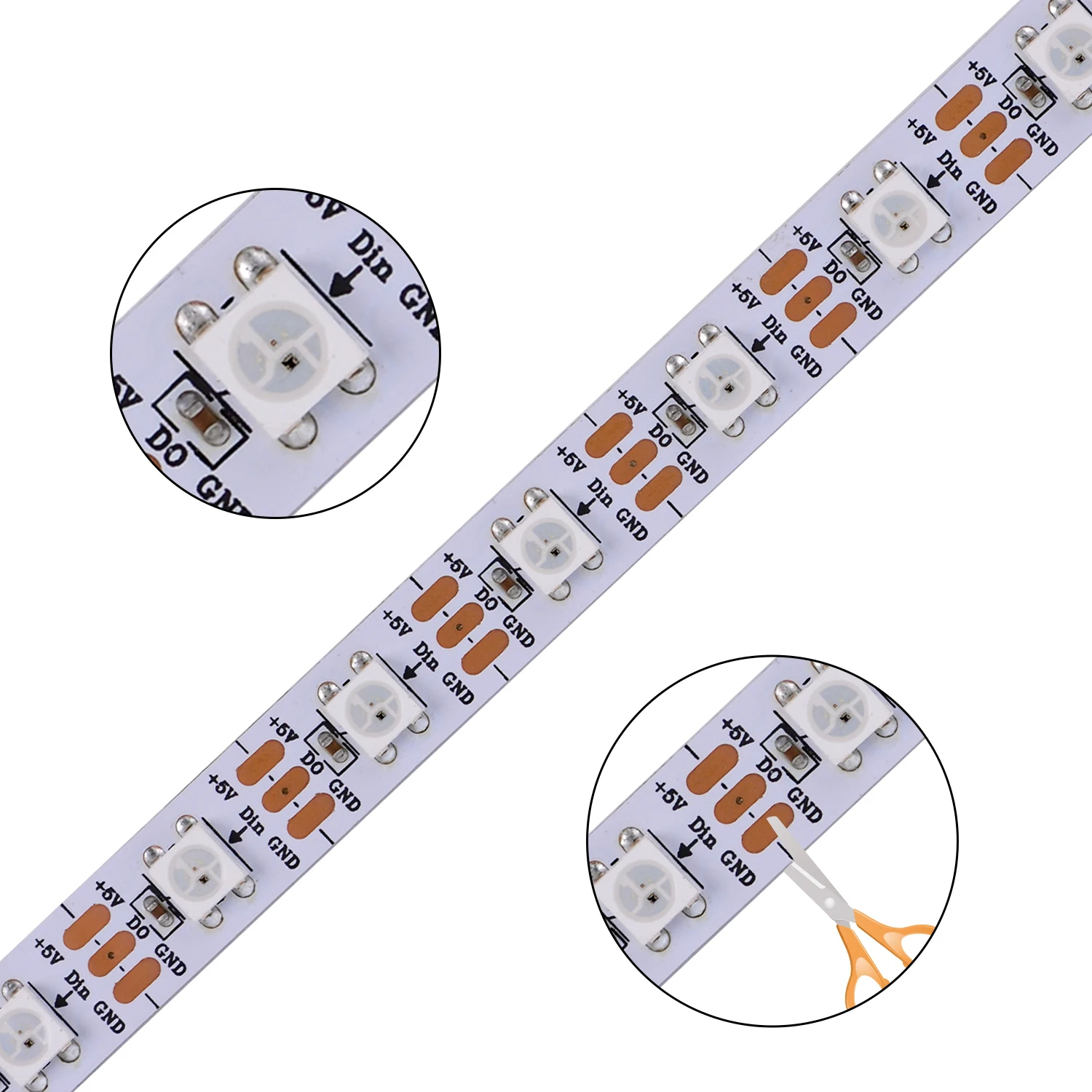 JERCIO SK6812 / XT1511RGB Водонепроницаемый светодиодный светильник 60 Светодиодный S/PIXEL/M