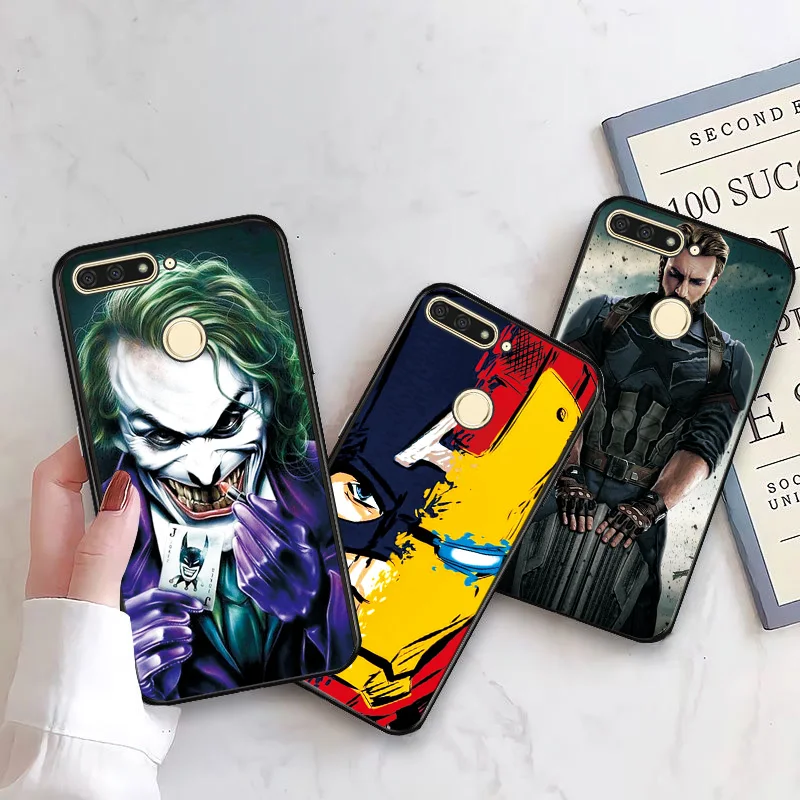 Черный ТПУ чехол для телефона Venom Joker, чехол для huawei P Smart iron Man, Бампер для huawei P Smart, чехол PSmart P Smart Z