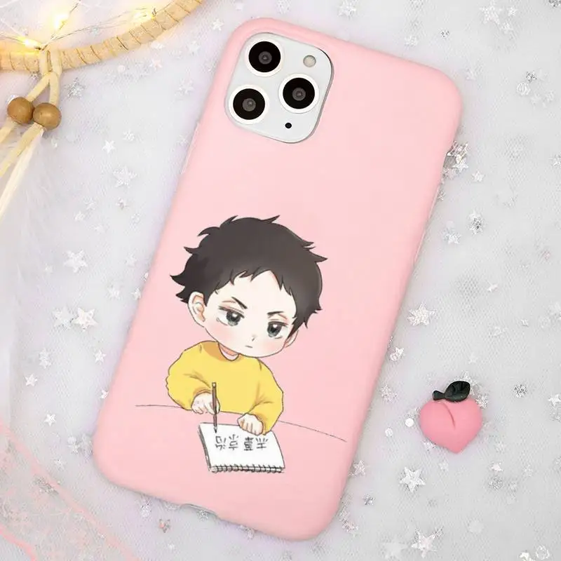 

Anime Haikyuu Hinata Attacks Phone Case Candy Color for iPhone 11 12 mini pro XS MAX 8 7 6 6S Plus X SE 2020 XR