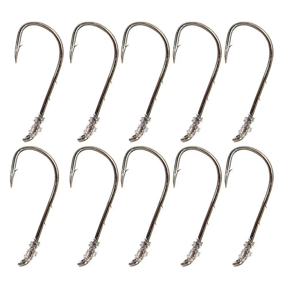 

10Pcs Outdoor Mini Anti-corrosion Carbon Steel Fish Hooks 1# 2# 3# 1/0 2/0 3/0 Sharp Barbed Fishhooks Fishing Accessory