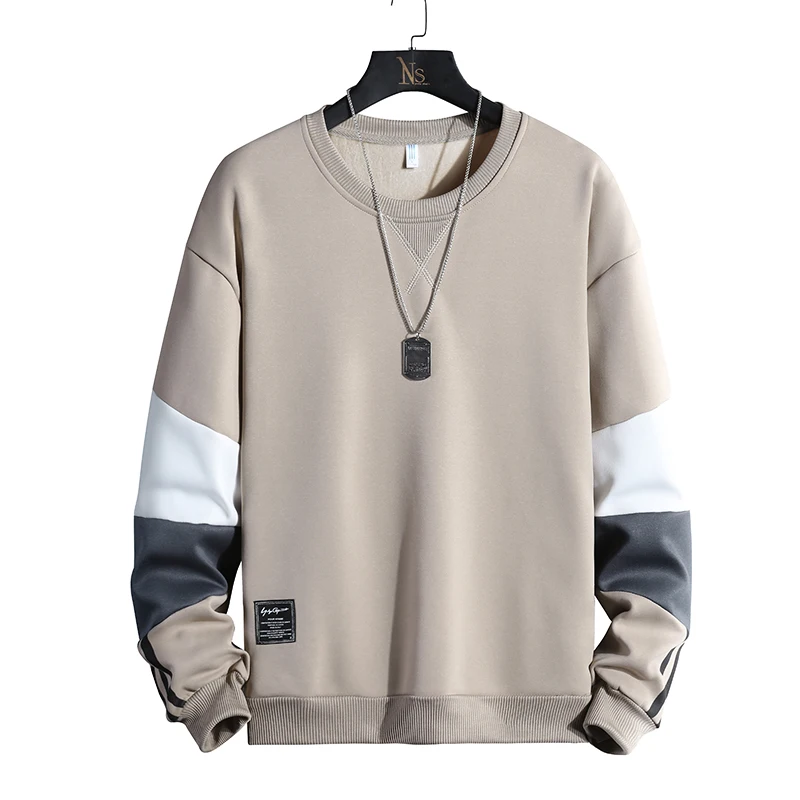 

2022 new sweater men's round neck loose men's long-sleeved T-shirt tide brand bottoming shirt top