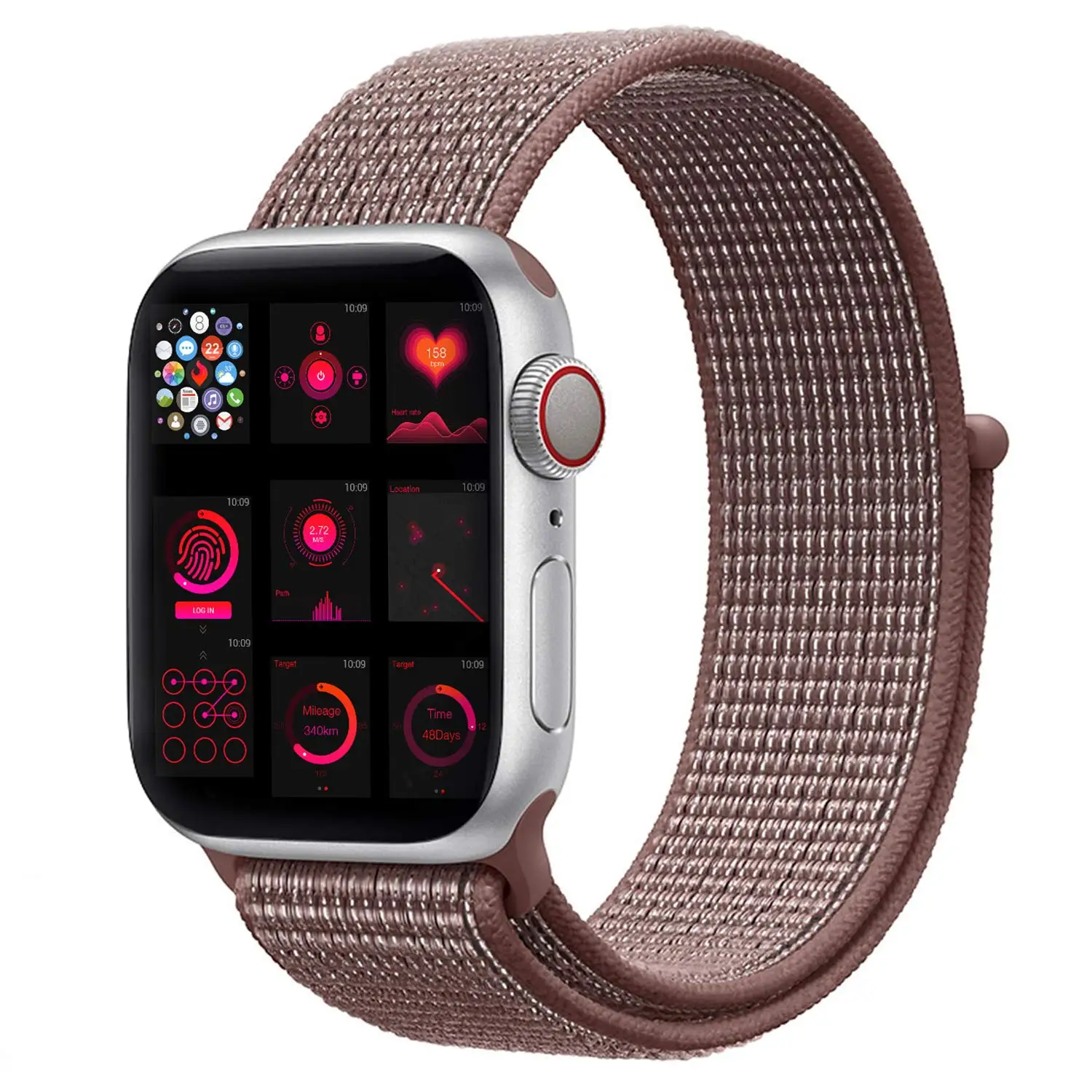 Ремешок для наручных часов Apple Watch Series 5 4 40 мм 44 браслет нейлоновый Браслет спортивный бесшовный ремешок для iwatch серии 3/2/1 38 мм 42 мм аксессуары - Цвет ремешка: smokey-mauve