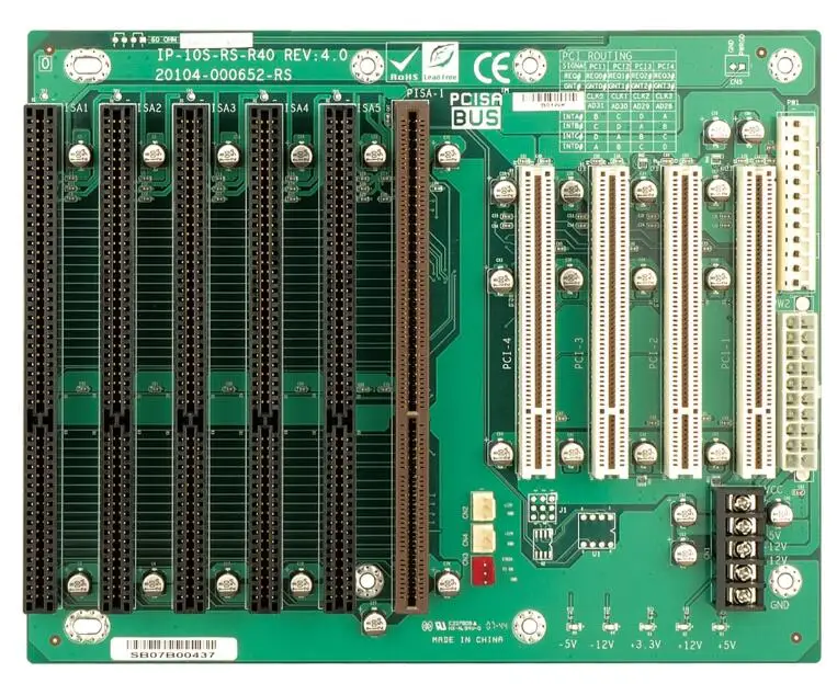 Новый разъем для шины PCISA IPC 4 * PCI промышленная пассивная плата процессора 5 ISA