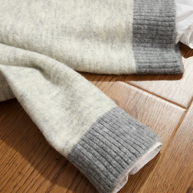 

2021 new cashmere cotton blend pullover men's sweater sweatshirt round neck wool sweater knitted O-neck business casual sweater