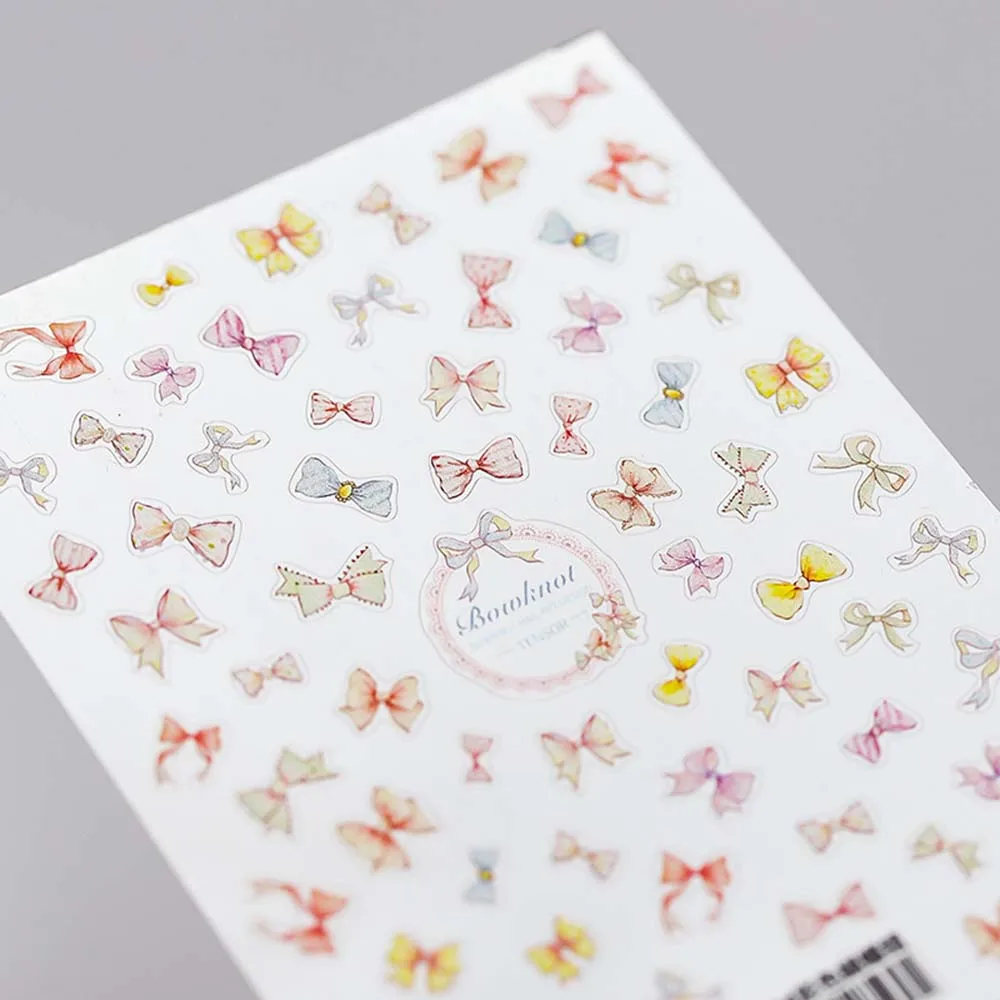 

5D Butterfly Rose Flower Nail Decals Stickers Bownot Spring Summer Nail Design DIY Nail Art Decoration
