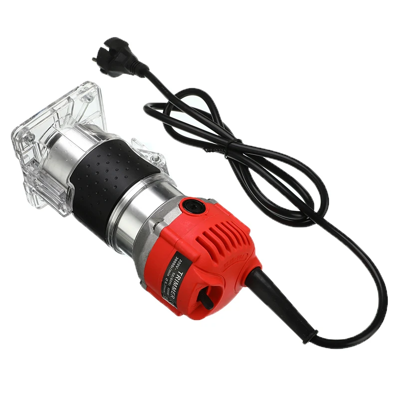 

800W Woodworking Electric Trimmer Wood Milling Engraving Slotting Trimming Machine Hand Carving Wood Machine Router