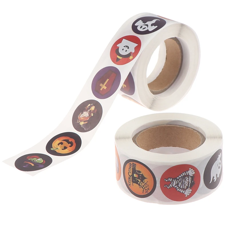 500 шт./рулон наклейки-этикетки для украшения на Хэллоуин | Дом и сад