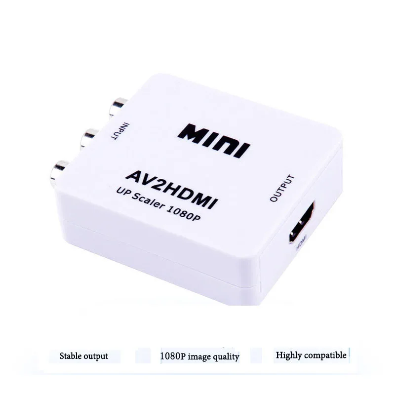 RCA AV в HDMI конвертер HD 1080P AV2HDMI мини видео адаптер для ТВ PS3 PS4 PC DVD Xbox проектор CVBS |