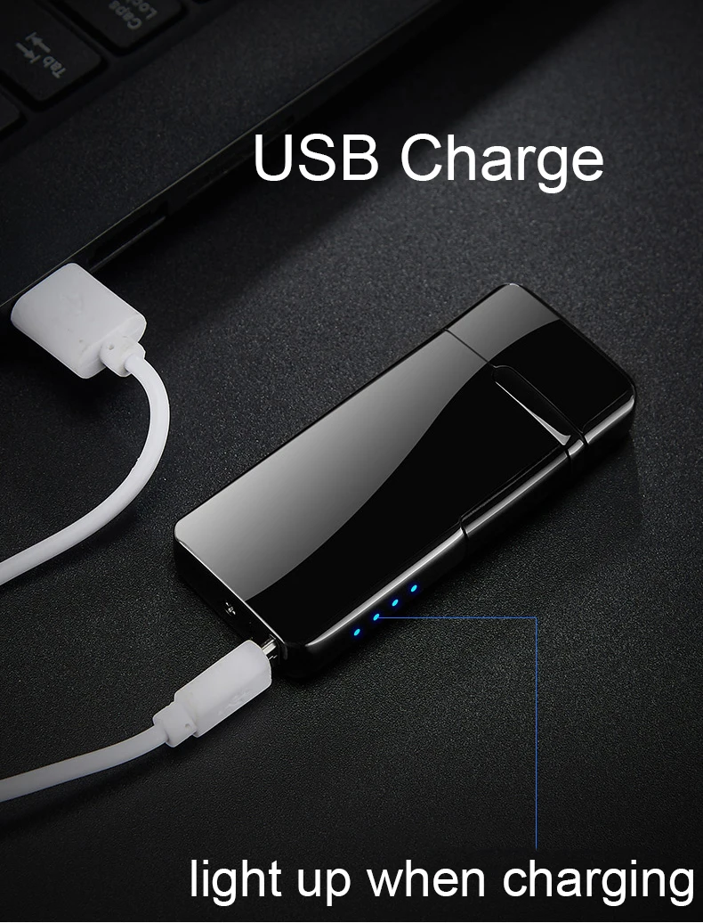 Зажигалка USB Электронная плазменная Зажигалка для курения Электронная зажигалка с выгравированным именем