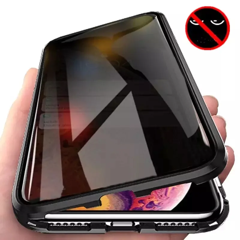 

Anti-peeping Privacy Double-Side Tempered Glass Magnetic Case for IPhone 11 Pro XS MAX XR X 8 7 Plus Phone Cover