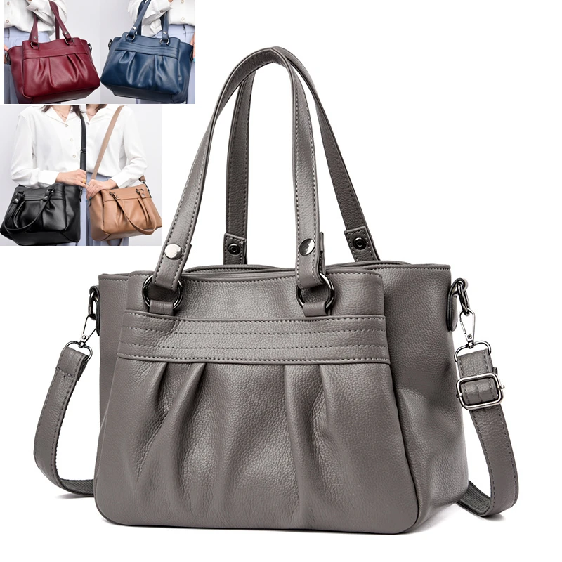 

CFUN YA Brand PU Leather Women's Handbags Crossbody Handle Pack Female Shoulder Bags Solid Pocket Ladies Tote Messenger Bags