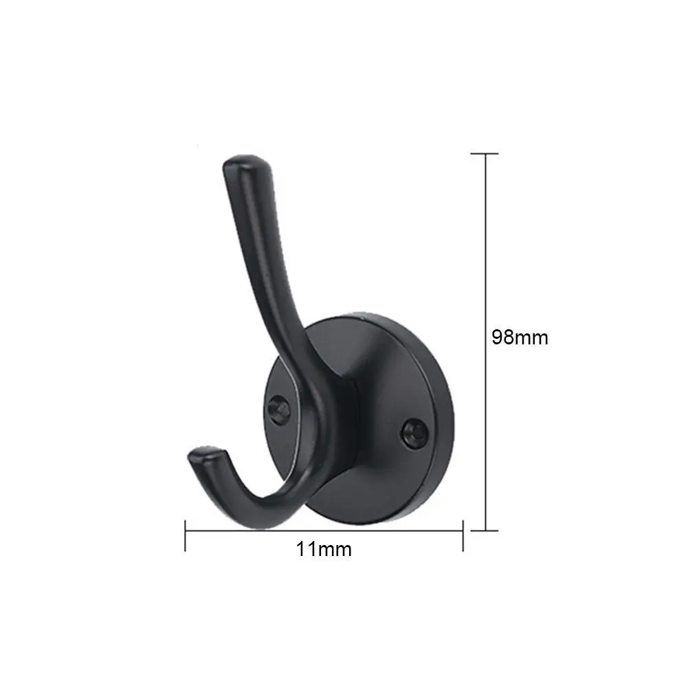 

Metal Coat Hook Zinc Alloy Cabinet Wardrobe Kitchen Hanger Wall Mounted Hat Furniture Duty Bathroom Wall Dual Prong Heavy P4T2