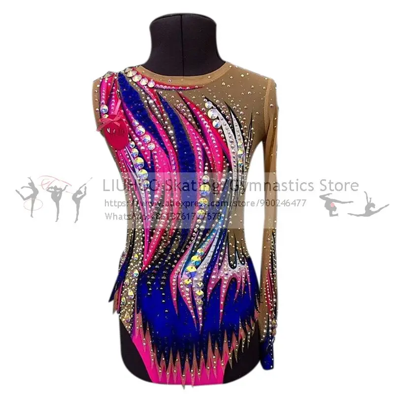 

LIUHUO Figure Skating Dress Women's Girls Ice Skating Performance Rhythmic Gymnastics Competition Dance Leotard Artistic Costume